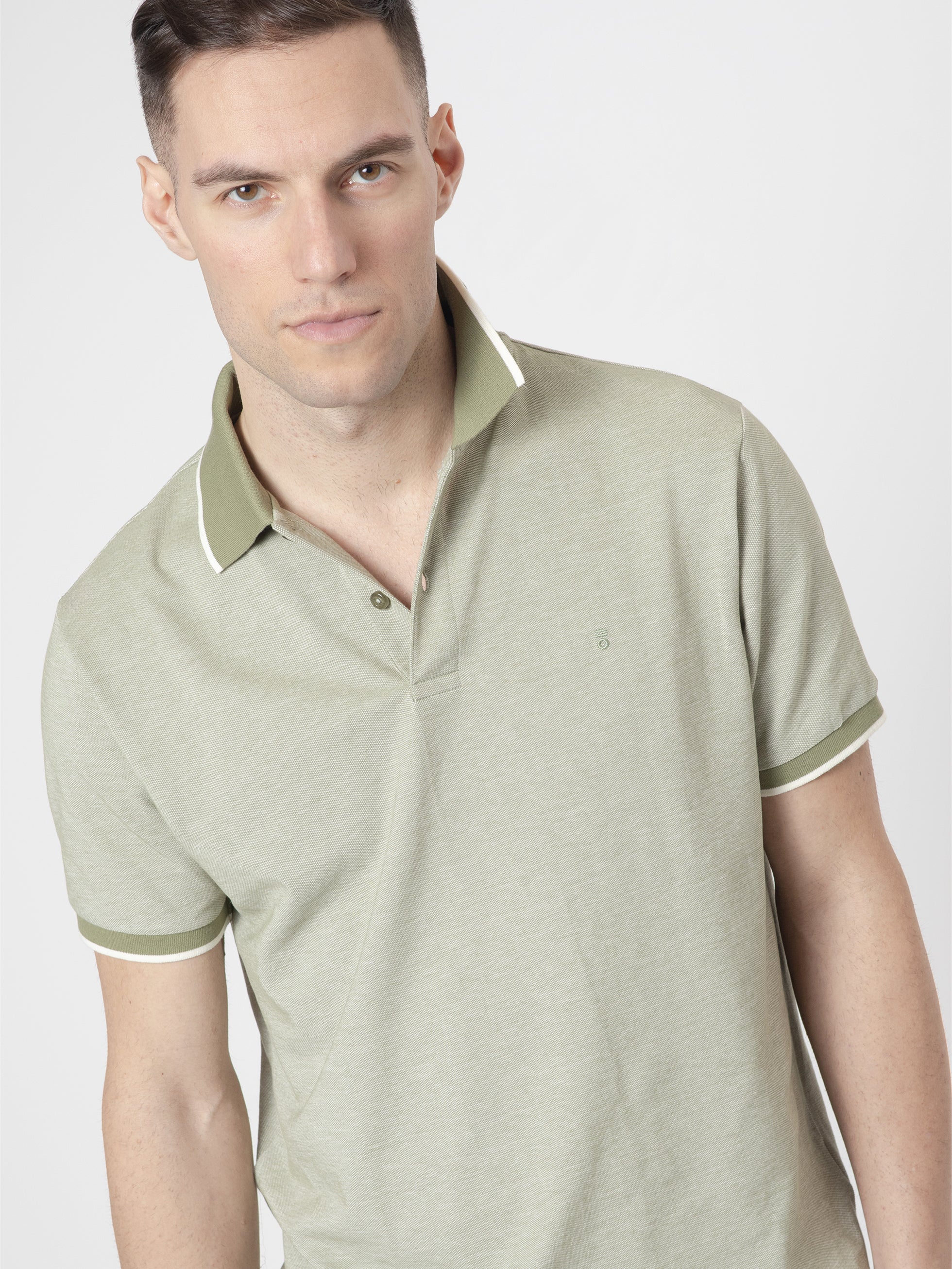 POLO CUELLO CONTRASTE VERDE - Image 2