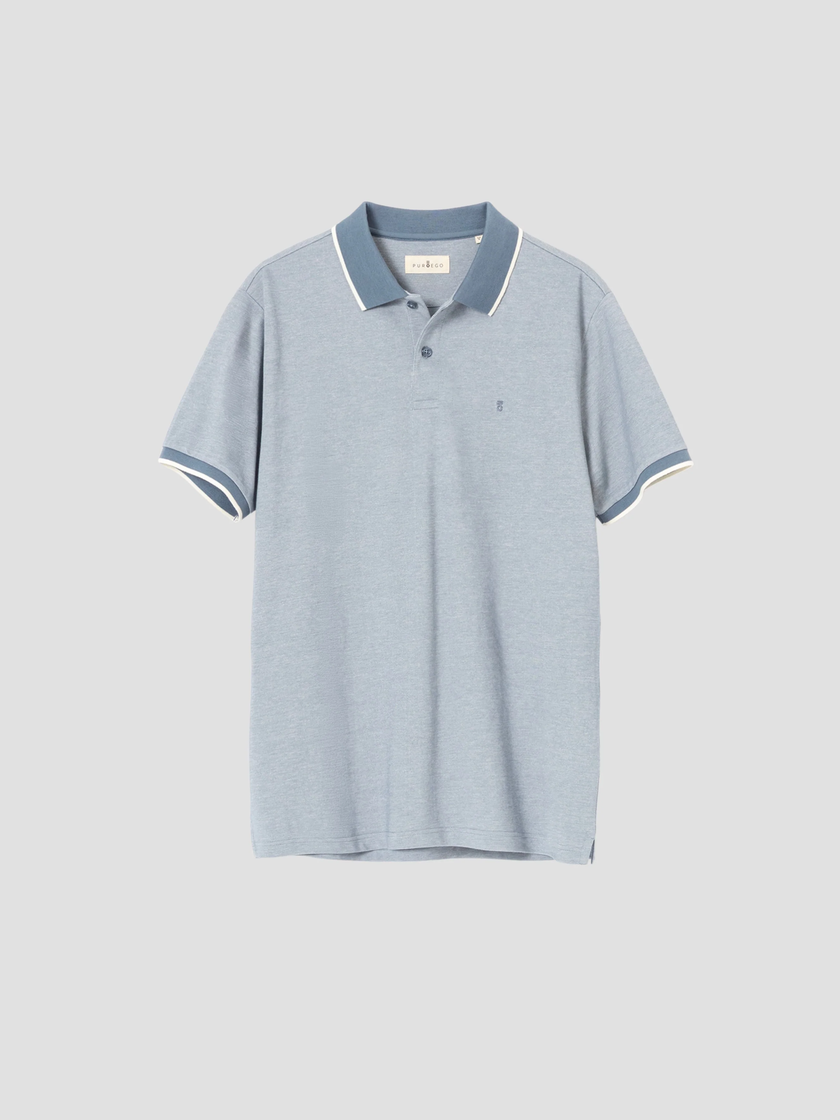 POLO CUELLO CONTRASTE AZUL