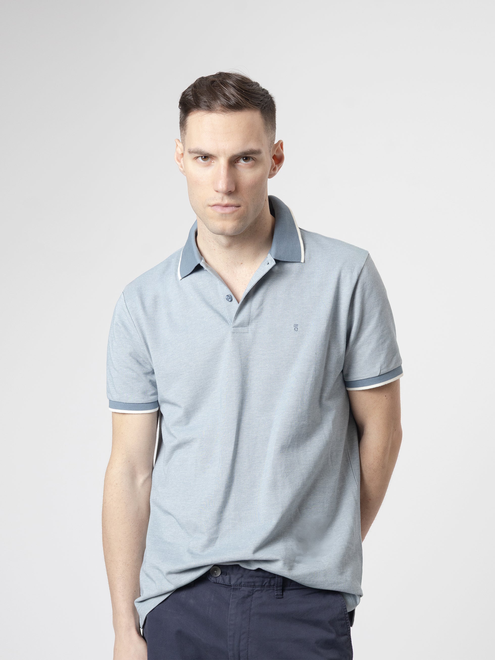 POLO CUELLO CONTRASTE AZUL - Image 4