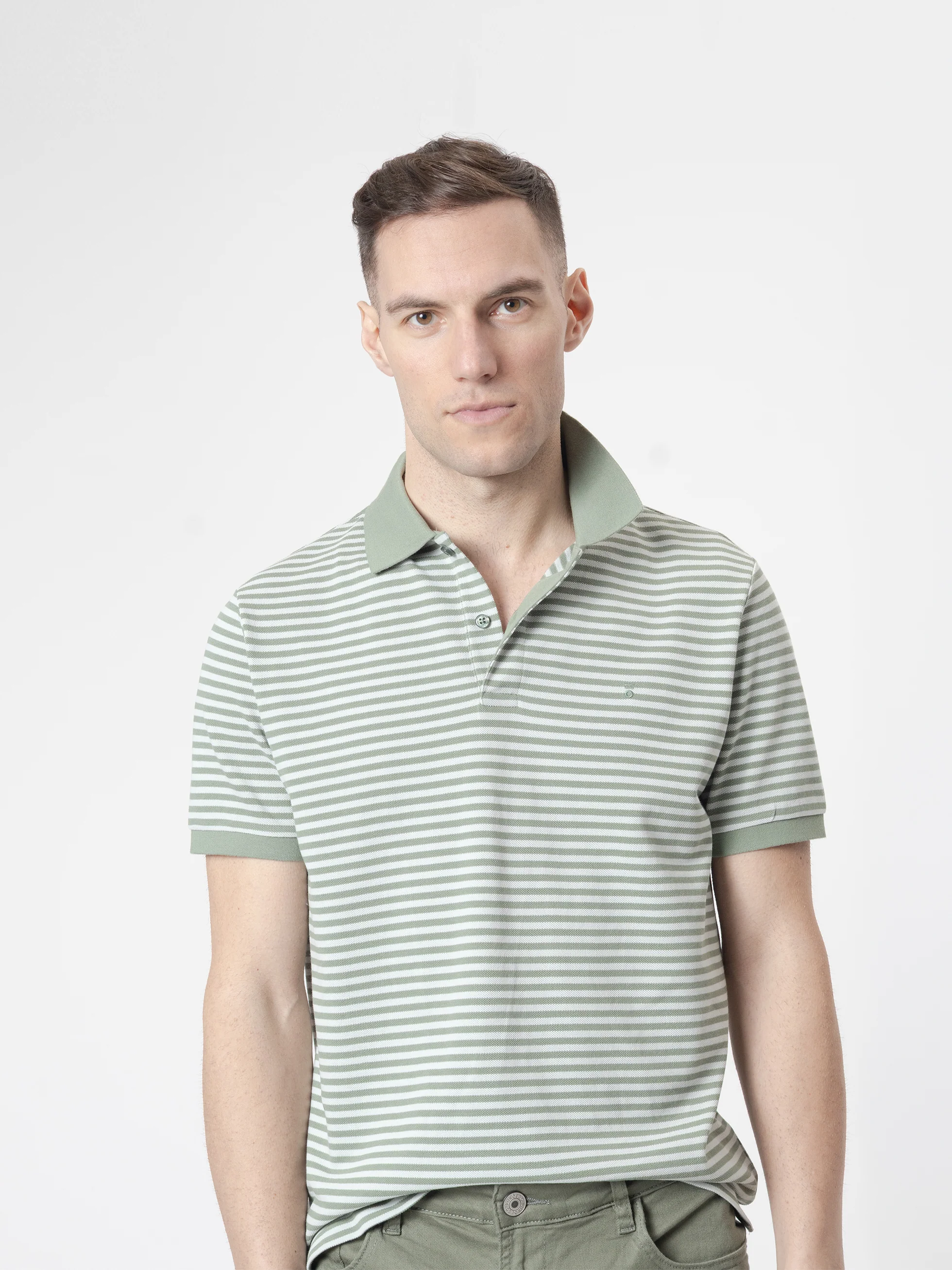POLO PIQUE RAYAS VERDE - Image 4