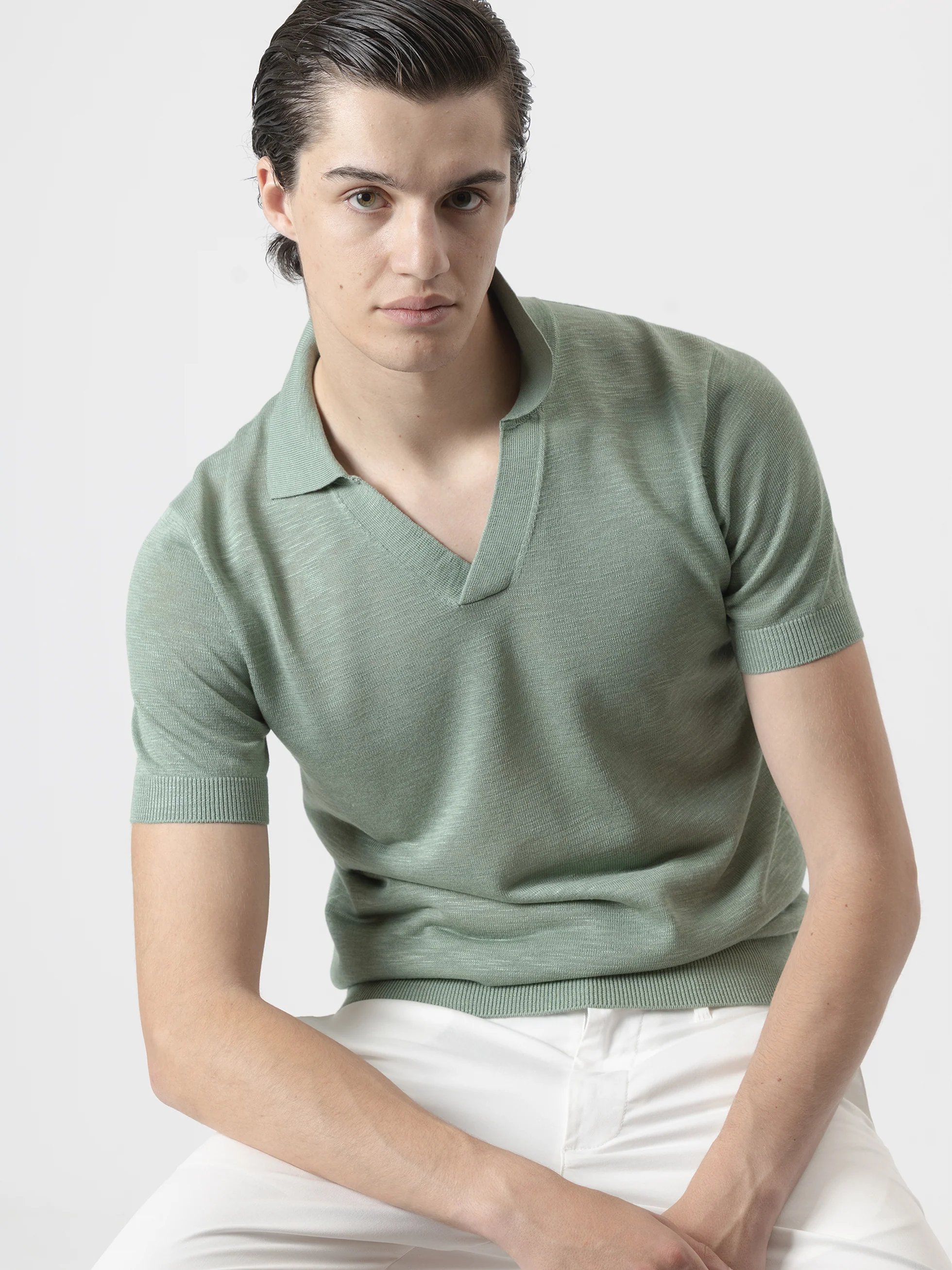 POLO PUNTO JERSEY VERDE AGUA - Image 3