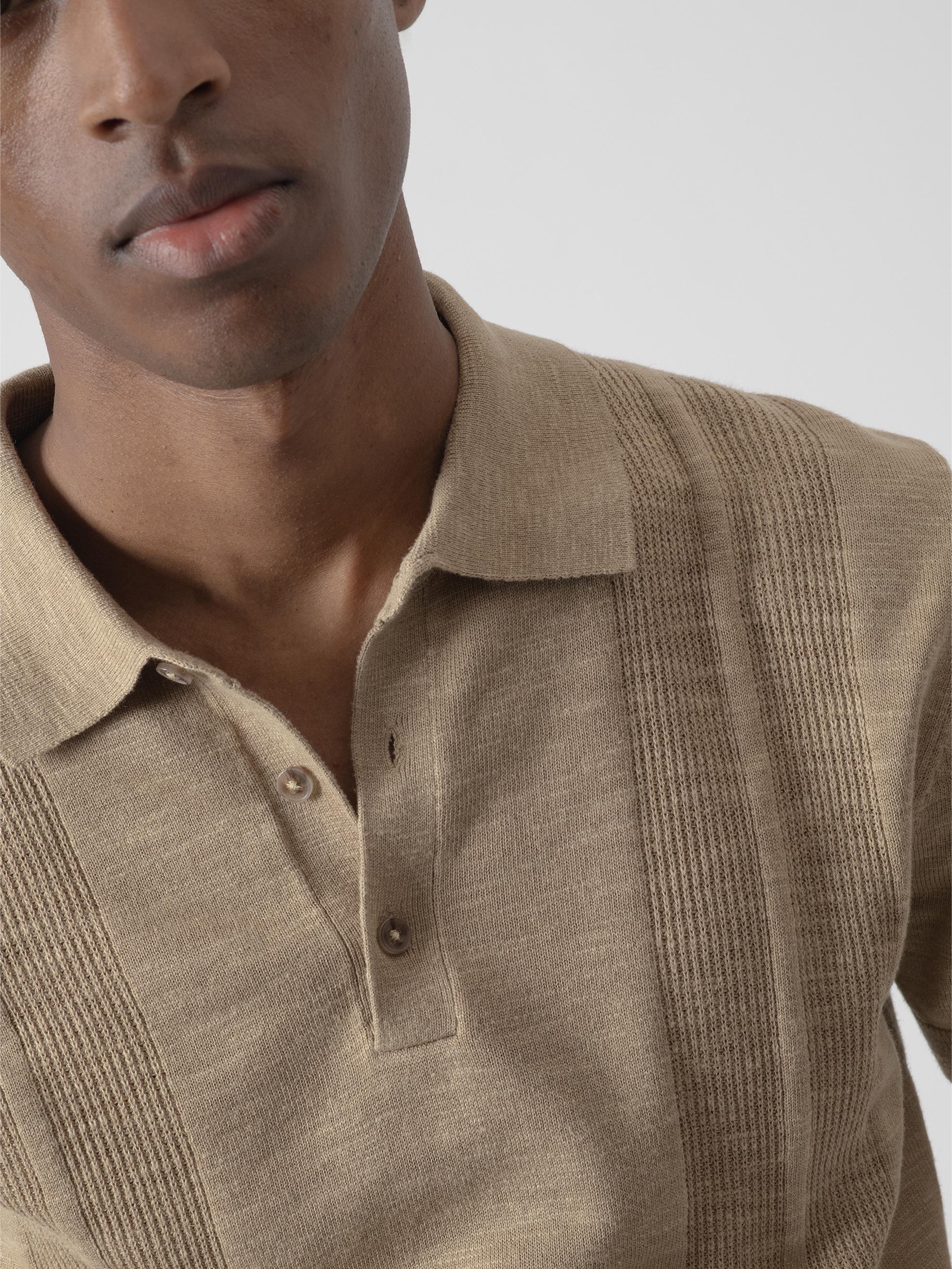 POLO PUNTO JACQUARD TOSTADO - Image 2