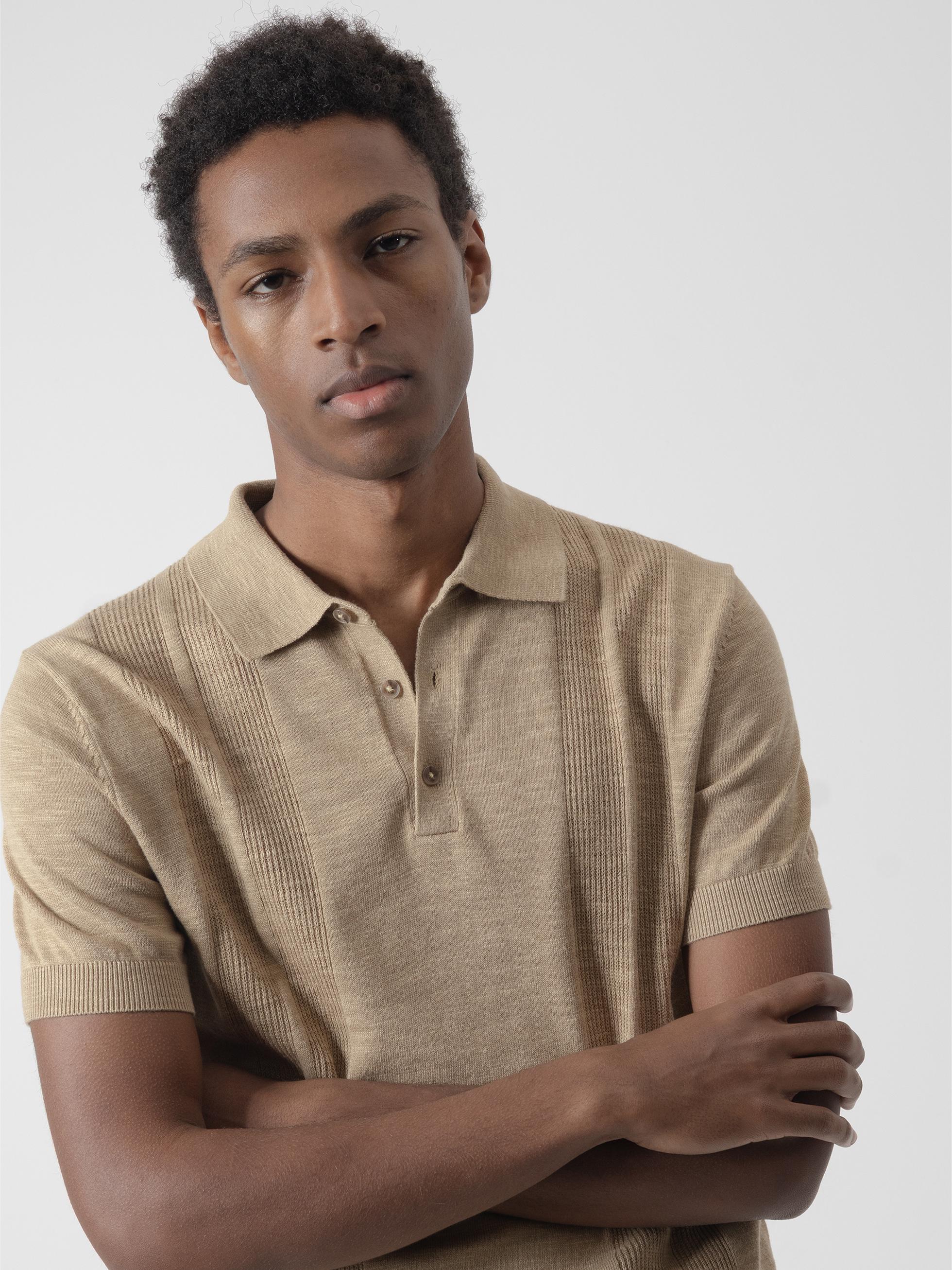 POLO PUNTO JACQUARD TOSTADO - Image 3