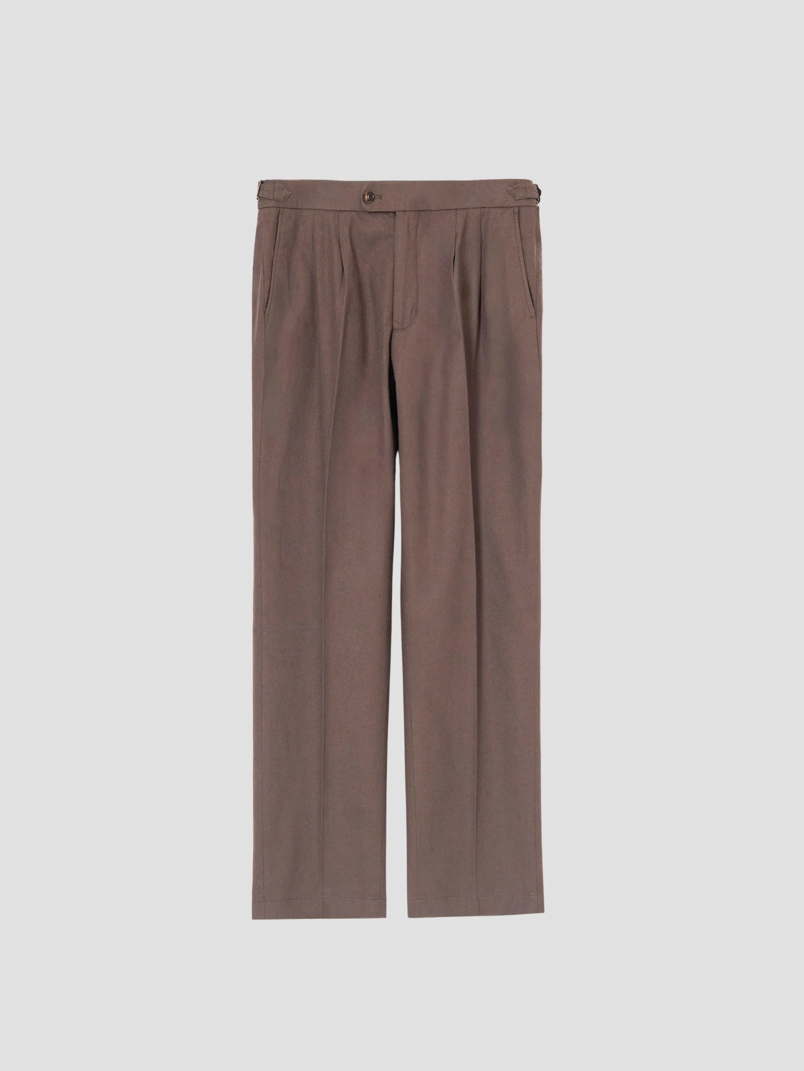 PANTALÓN SET LINO MARRÓN CHOCOLATE