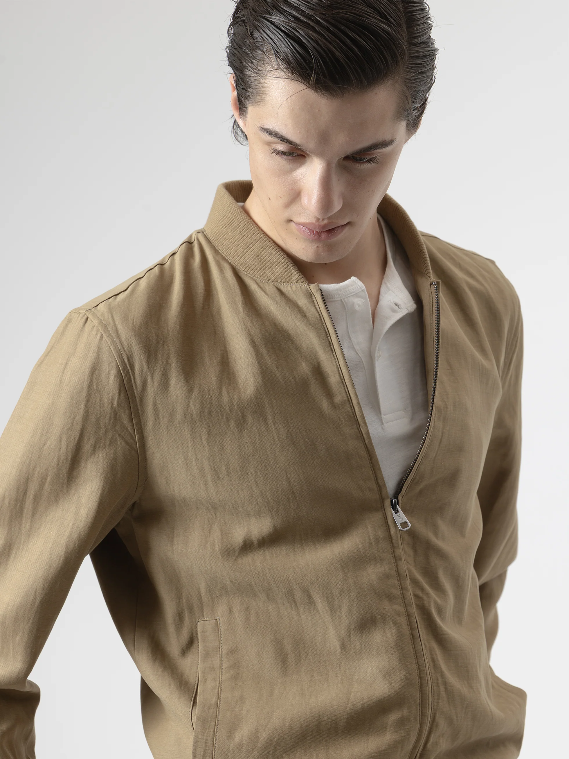 CAZADORA BOMBER LINO CAMEL - Image 2