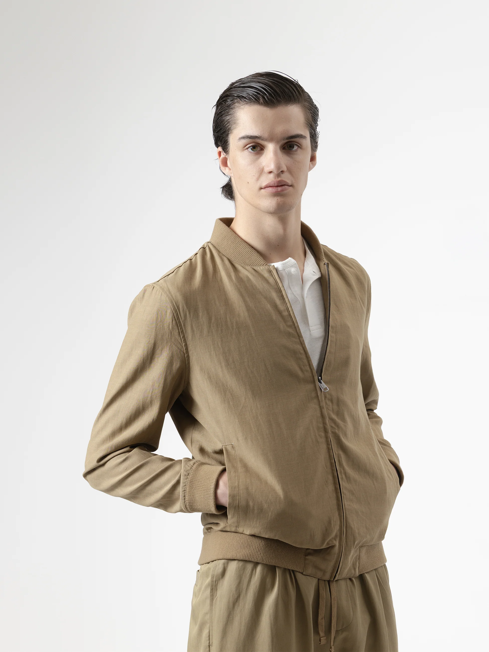 CAZADORA BOMBER LINO CAMEL - Image 3