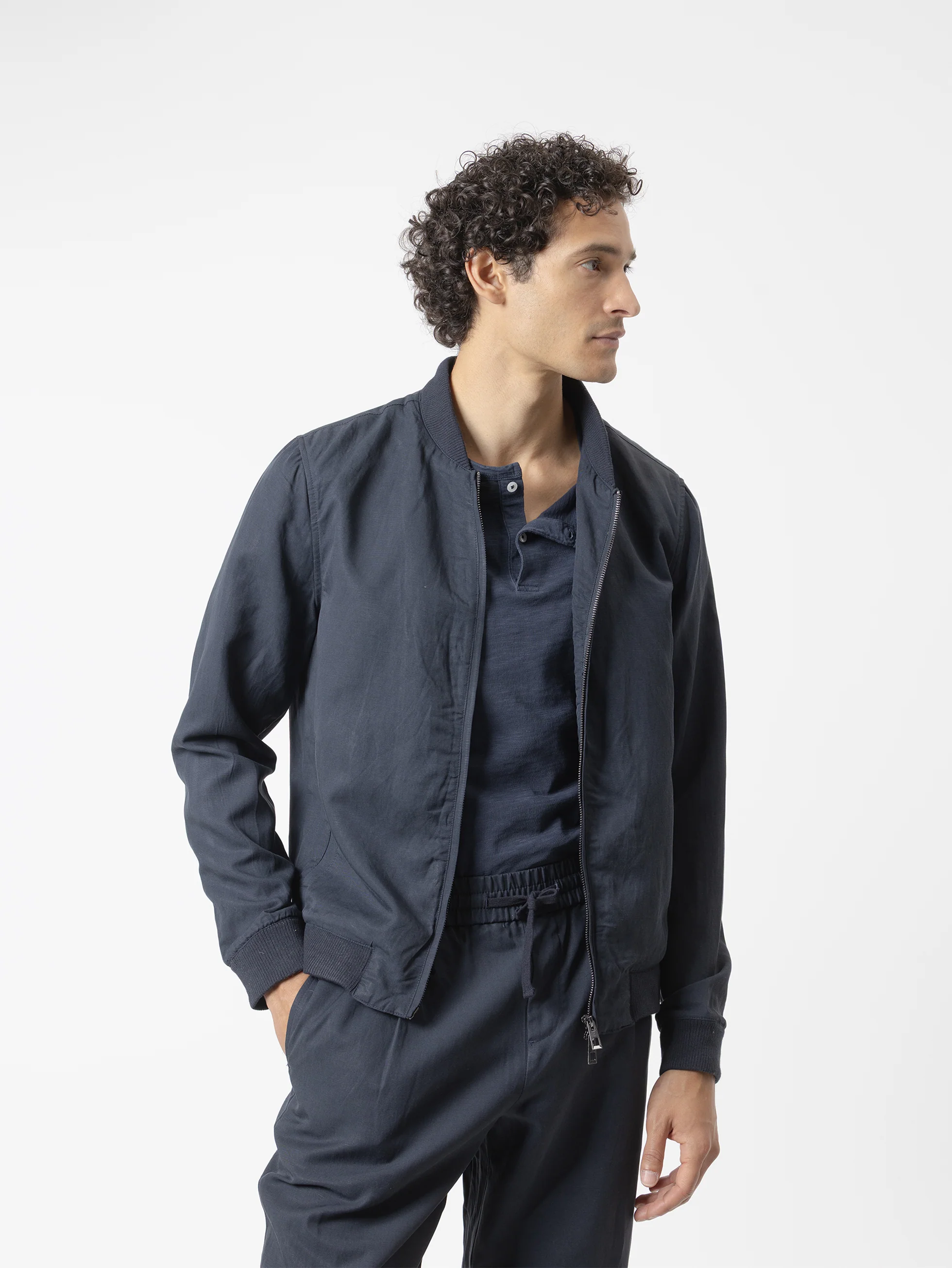 CAZADORA BOMBER LINO MARINO - Image 4