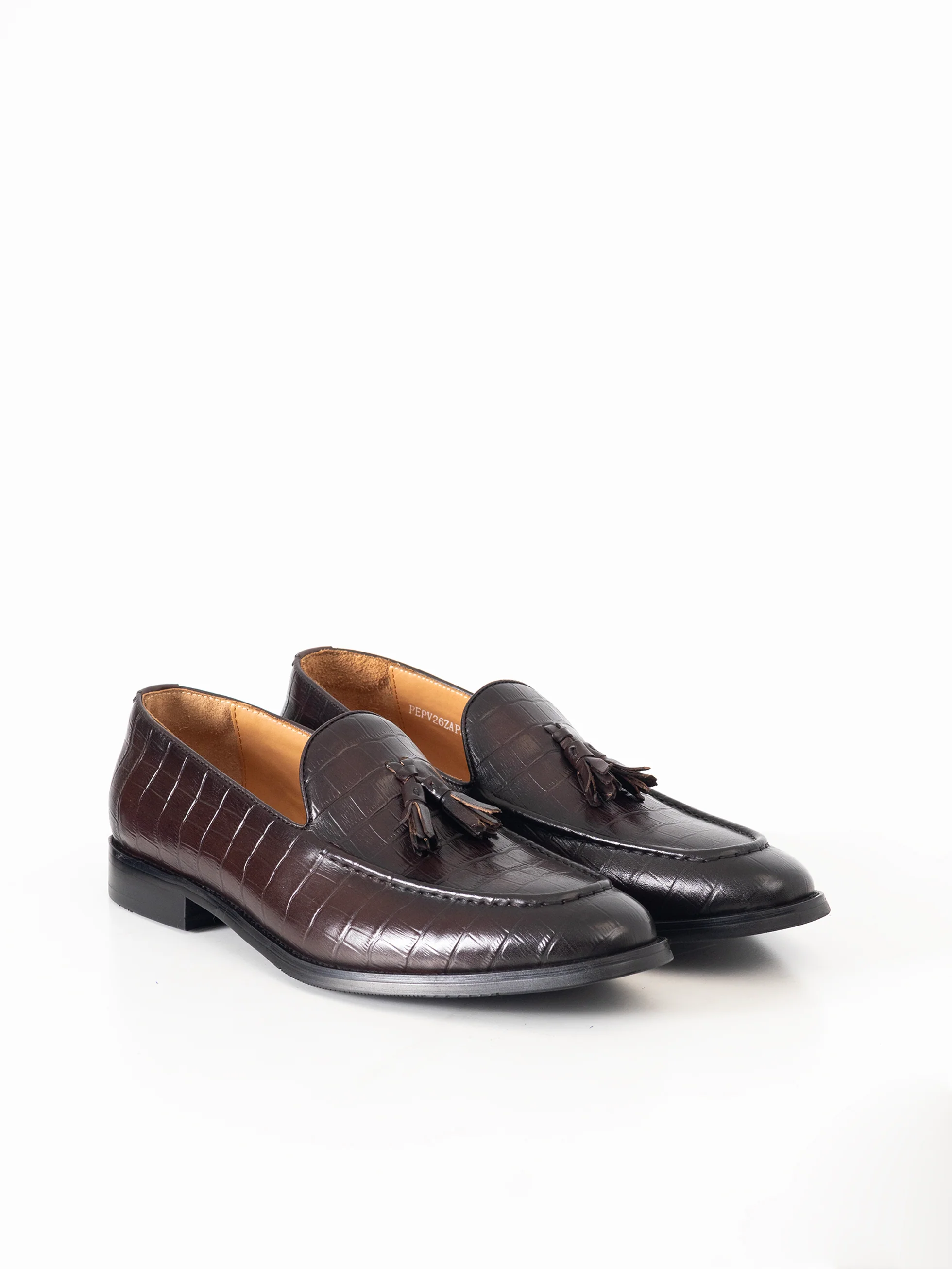 MOCASÍN BORLAS PIEL COCO MARRÓN - Image 2