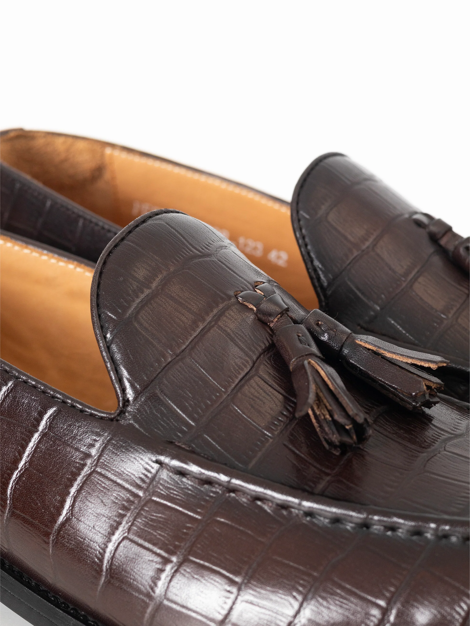 MOCASÍN BORLAS PIEL COCO MARRÓN - Image 3