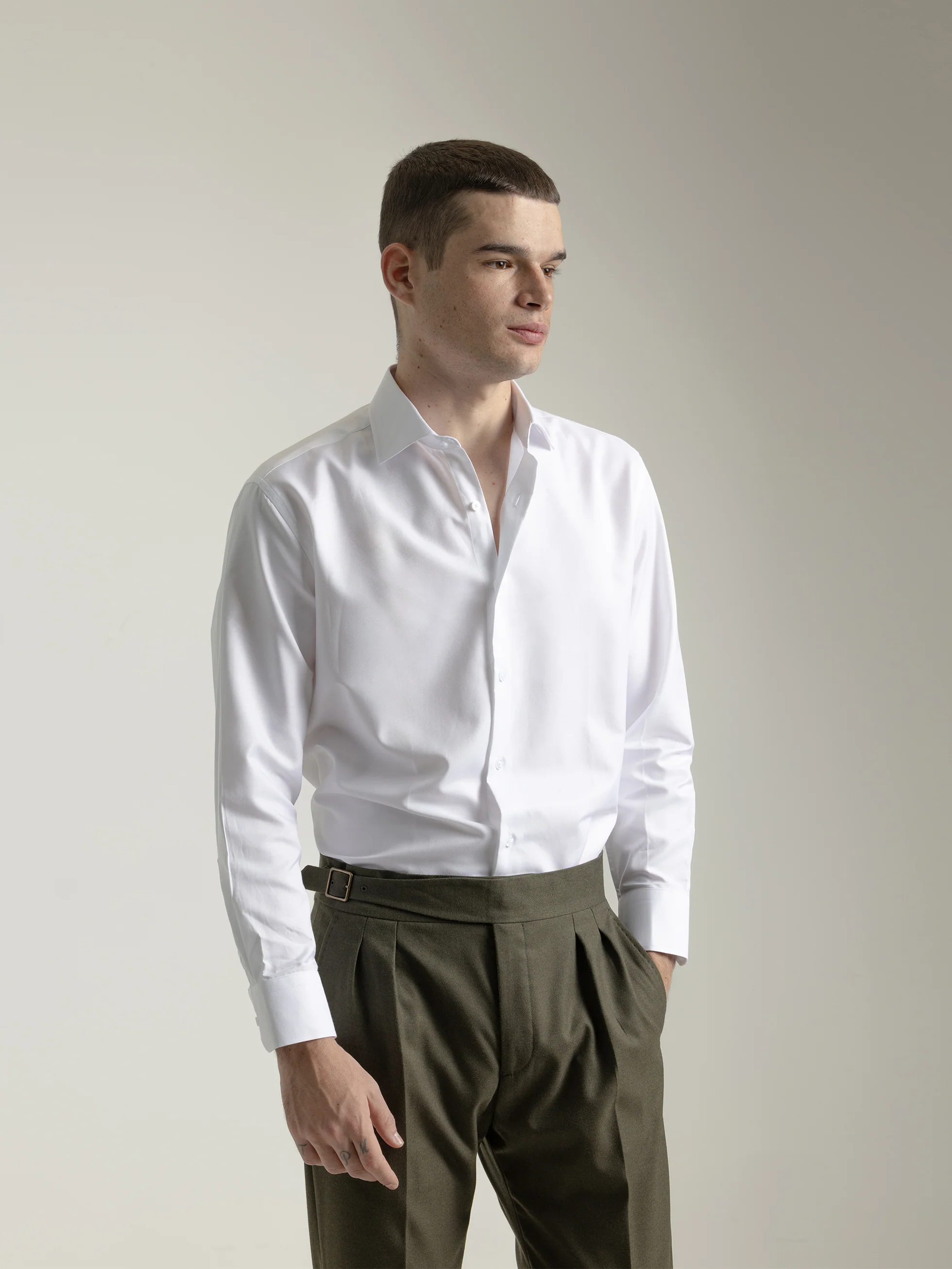CAMISA TWILL VESTIR BLANCA - Image 4