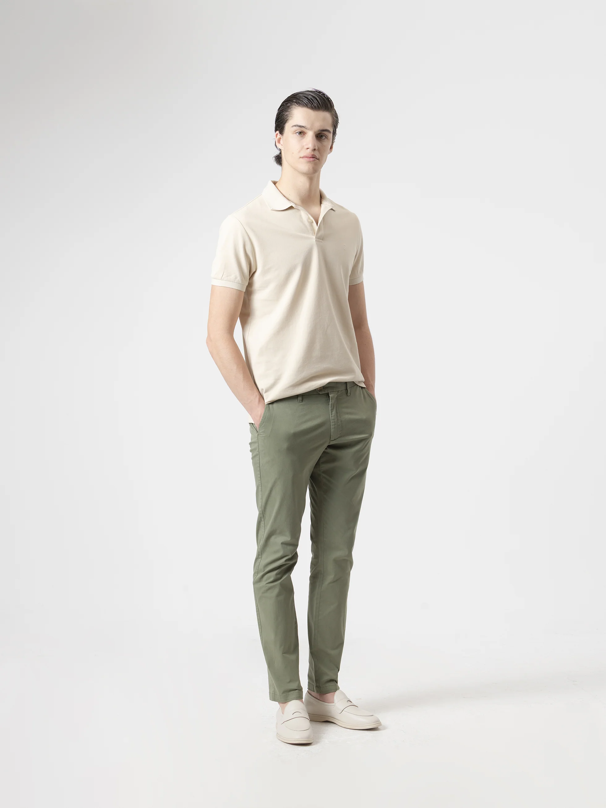 PANTALON CHINO TWILL VERDE - Image 3