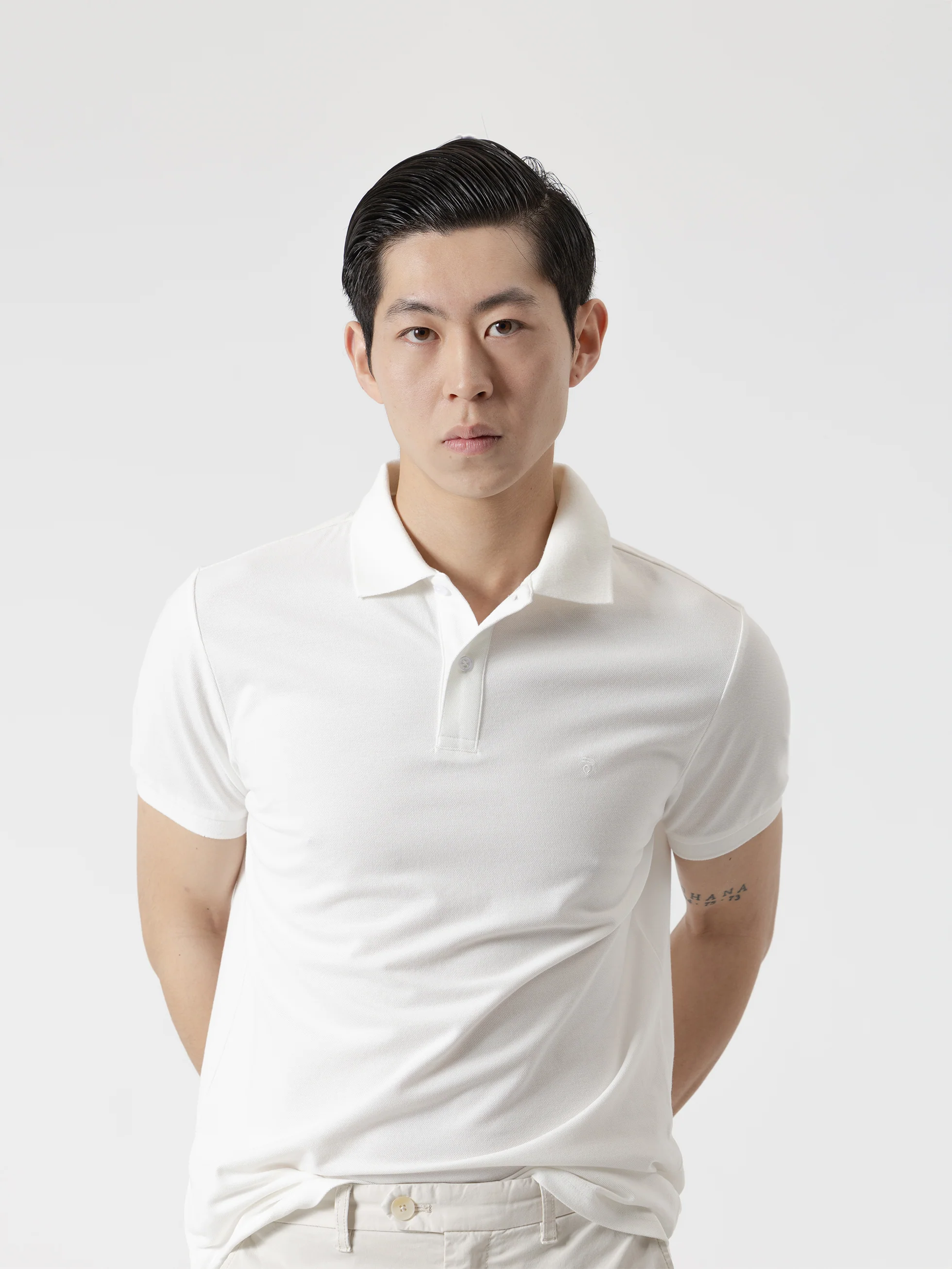 POLO BÁSICO PIQUÉ BLANCO - Image 3