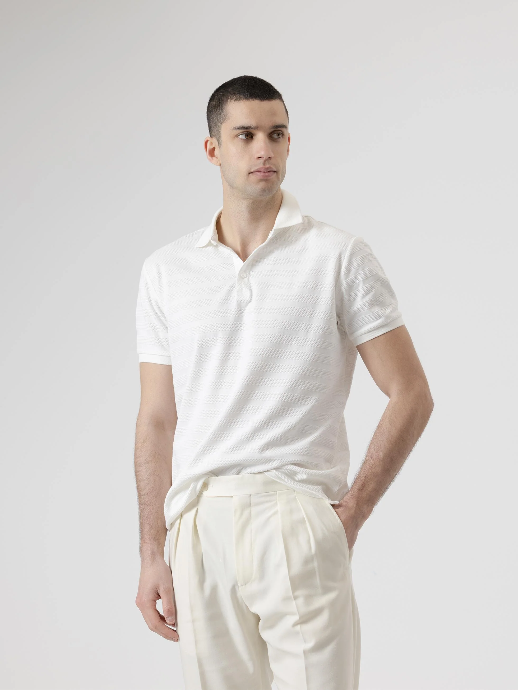 POLO DOBBY BLANCO - Image 4