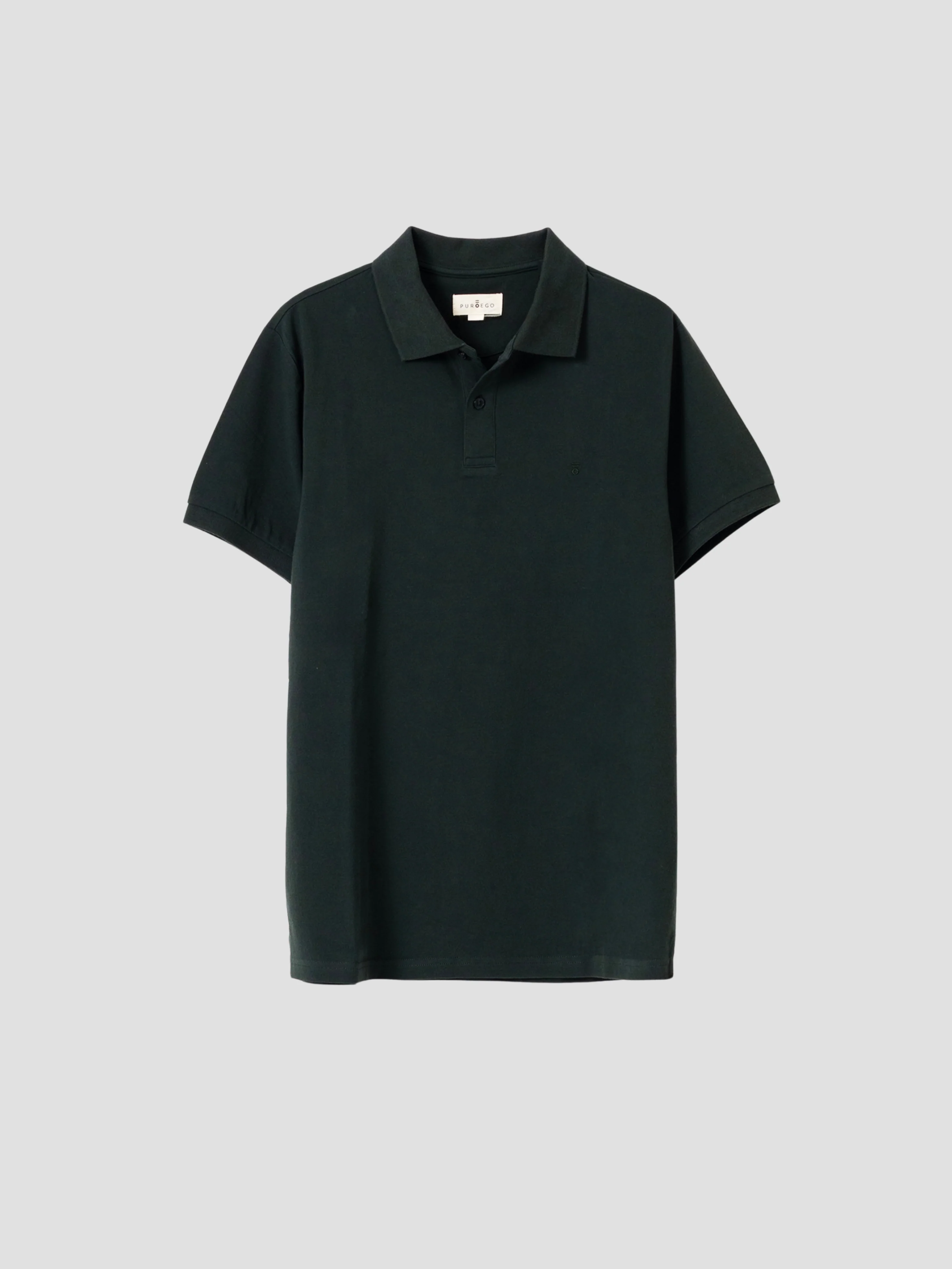 POLO BÁSICO PIQUÉ VERDE OSCURO