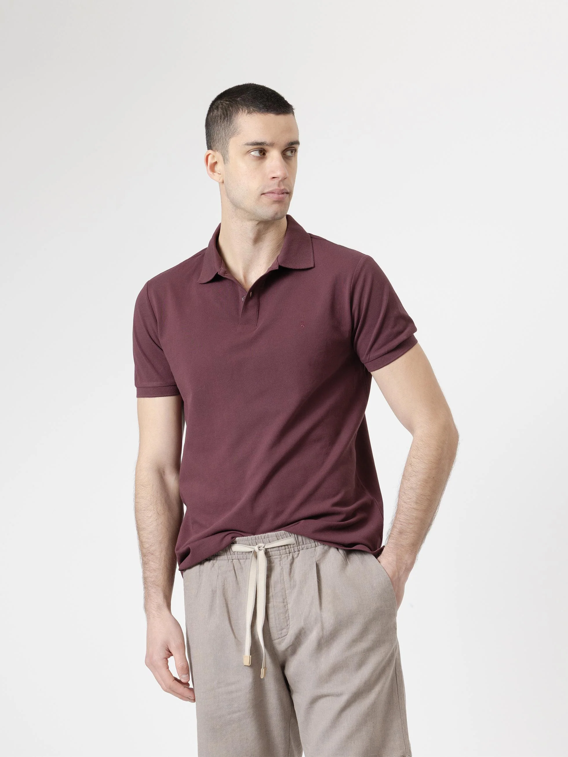 POLO BÁSICO PIQUÉ BERENJENA - Image 3