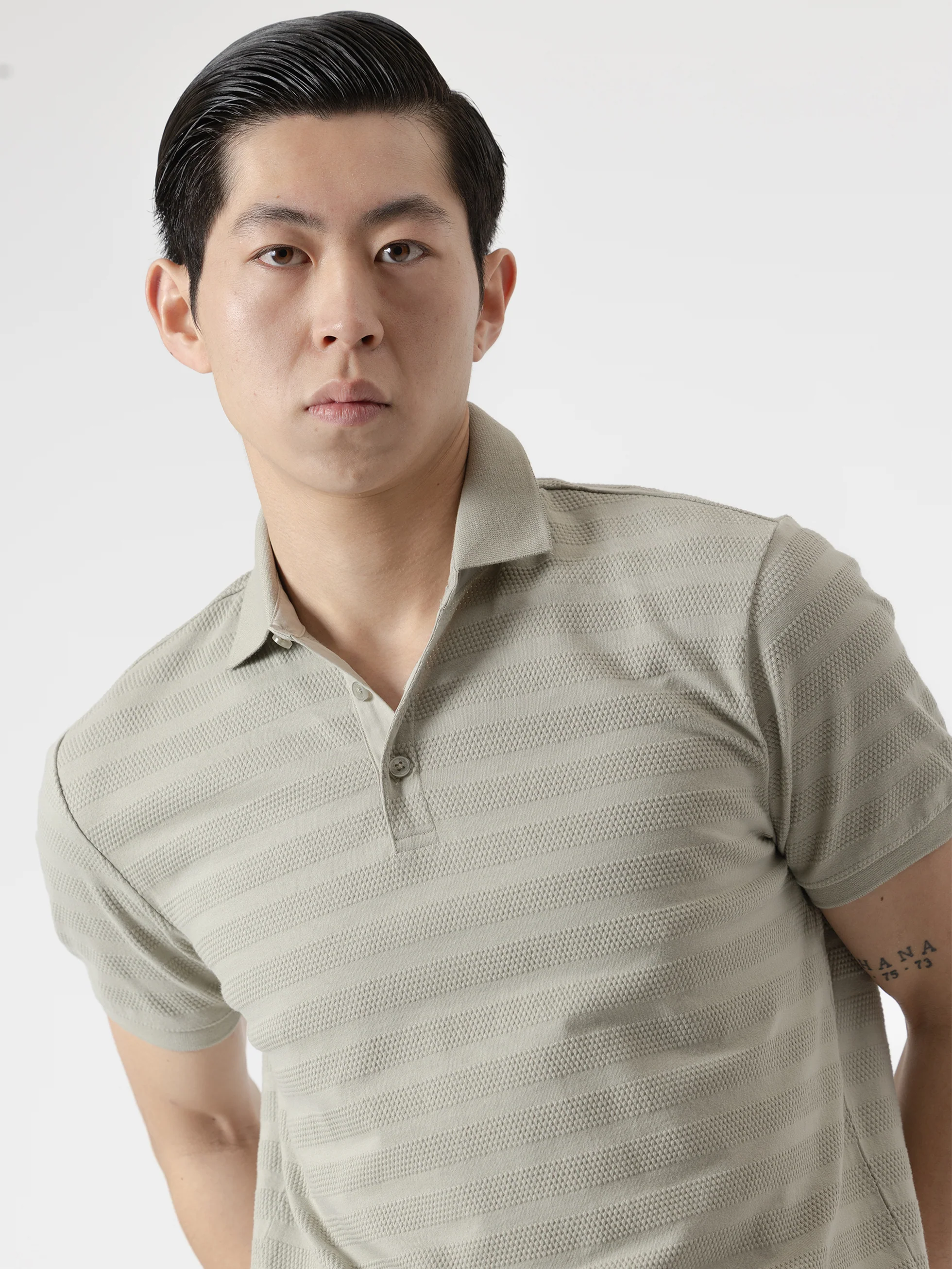 POLO DOBBY VERDE LIQUEN - Image 3
