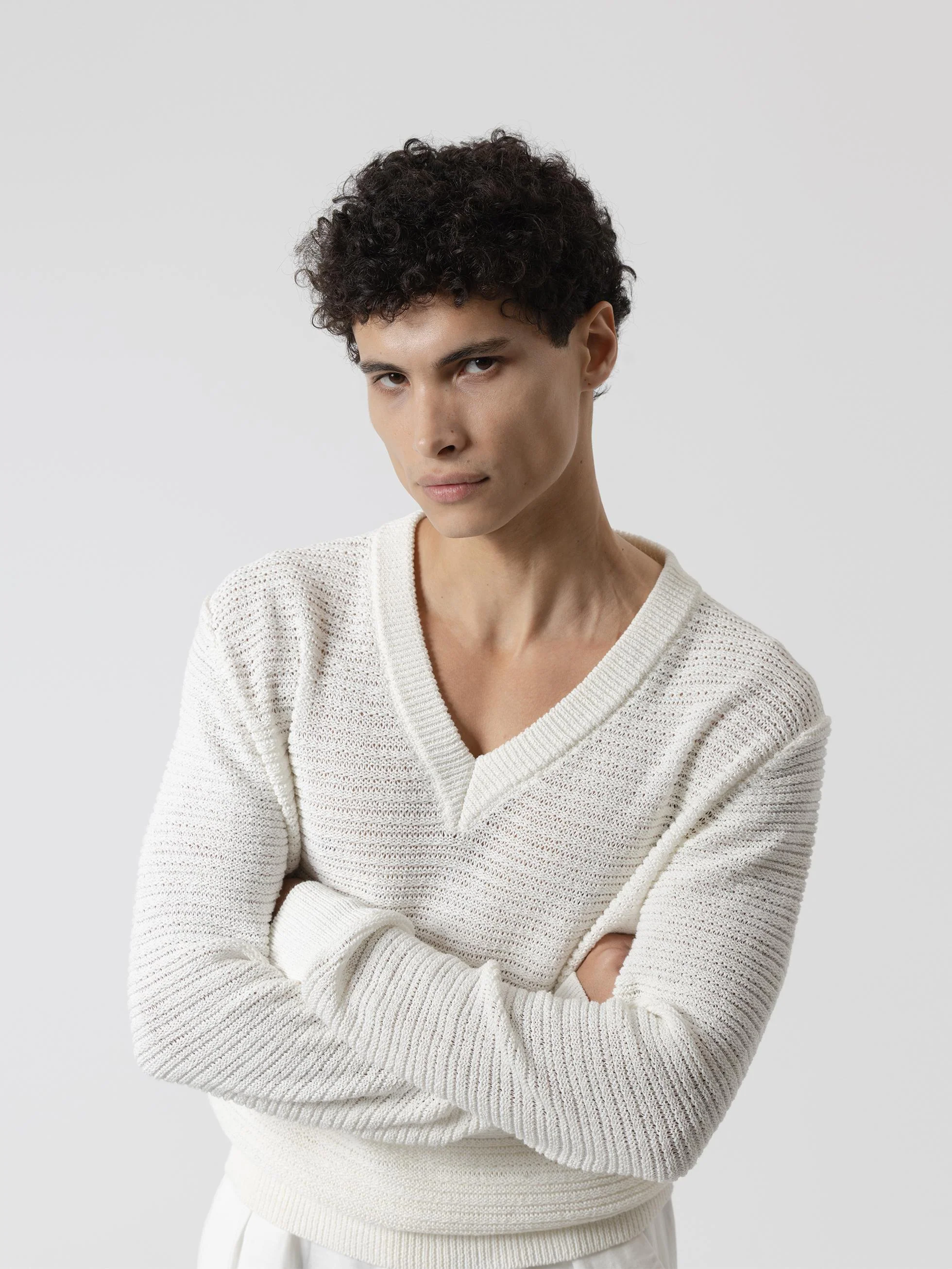 JERSEY CROCHET LINO BLANCO - Image 3