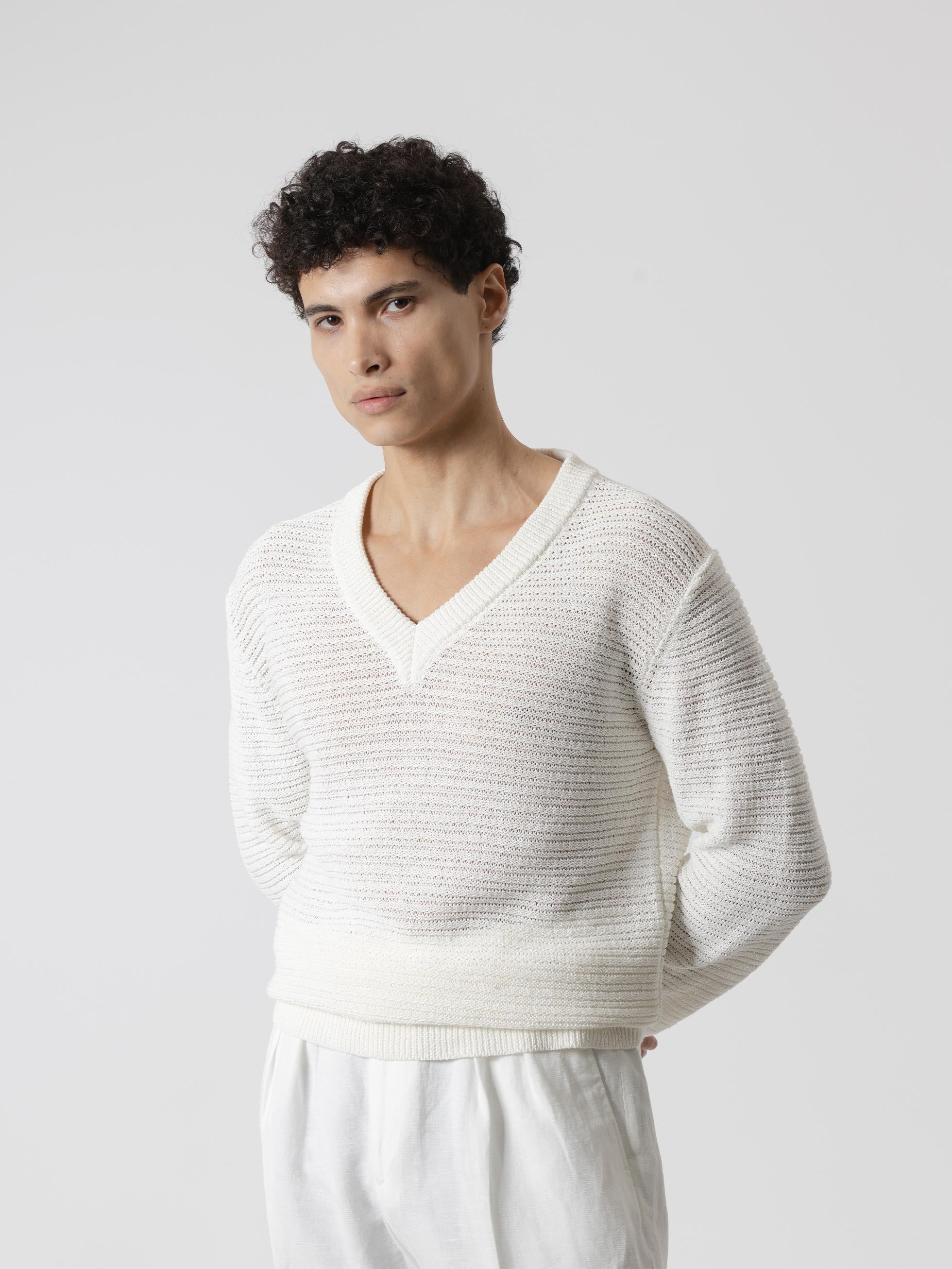 JERSEY CROCHET LINO BLANCO - Image 4